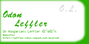odon leffler business card
